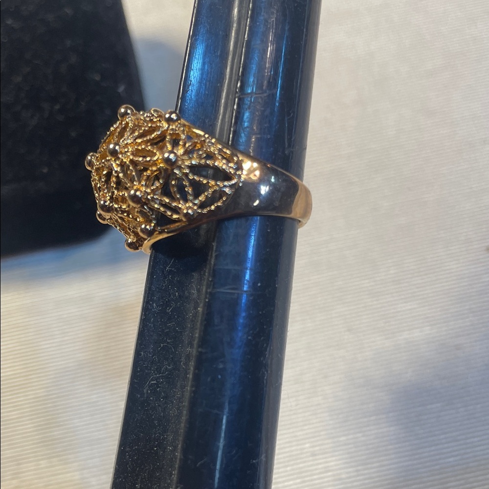 Avon Intricate Gold Statement Ring - image 3